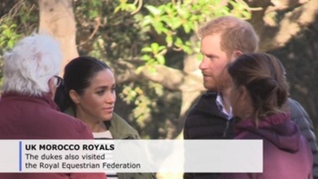 UK's royals, Harry, Meghan, Dukes of Sussex, tourists on last day in Morocco
