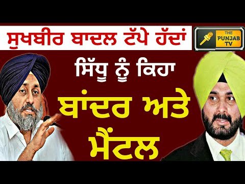 Navjot Sidhu is a Monkey and Mental: Sukhbir Badal ex deputy CM of Punjab