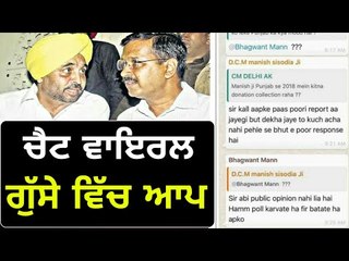 ਭਗਵੰਤ ਮਾਨ ਤੇ ਕੇਜਰੀਵਾਲ ਦੀ ਚੈਟ ਵਾਇਰਲ? AAP is angry on Websaite who post whatsapp chat