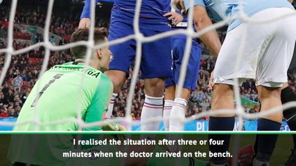 Sarri, Luiz and Foster react to Kepa's tantrum