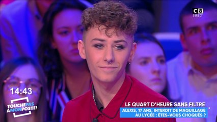 Alexis interdit de maquillage au lycée, il témoigne dans TPMP !