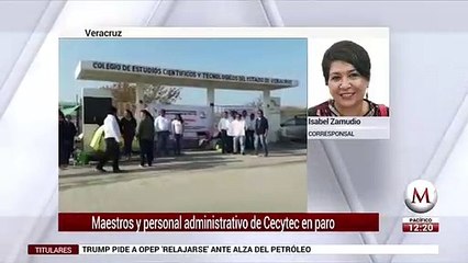 Maestros y personal administrativo de Cecytec en paro