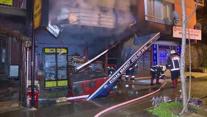 Başkentte markette patlama ve yangın