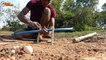 Primitive Technology: Man Make Crocodile Trap Using​​ Bow & Eggs That Work 100% By Smart Boys