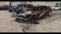 Report TV - Digjen 5 makina gjatë natës te 'Uji i Ftohtë' në Vlorë, dyshohet e qëllimshme