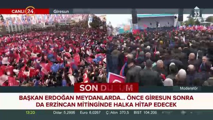 Cumhurbaşkanı Erdoğan Giresun'da