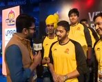 PWL 3 Day 9_ Bollywood Actor Shreyas Talpade shows his support for the team Veer