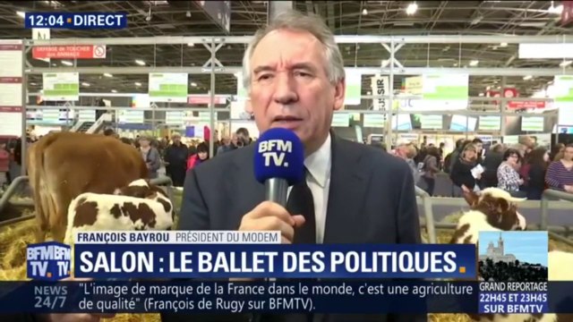 Salon de l'Agriculture: pour François Bayrou, la France se reconnaît dans ses paysans