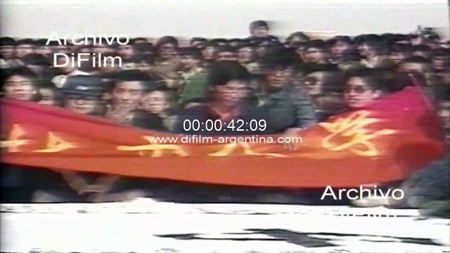 Protest of students in China - Funeral of Hu Yaobang 1989