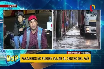Yerbateros: pasajeros duermen en terminal tras cierre de Carretera Central