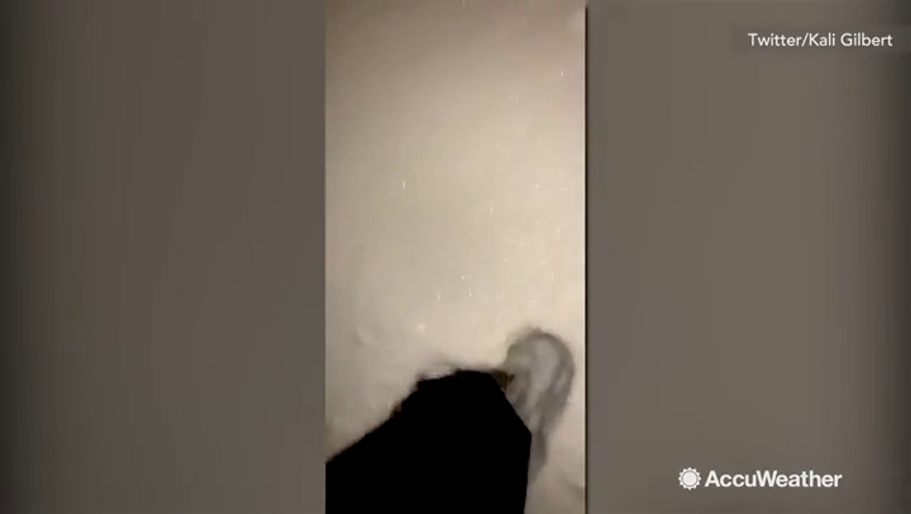 Its up to my knee! Girl exclaims during winter...