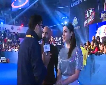 PWL 3 Day 16_ Sahil Khattar along with Co-Anchor speaks over the Pro Wrestling League 2018