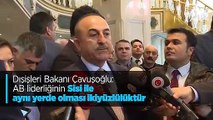 Dışişleri Bakanı Çavuşoğlu: AB liderliğinin Sisi ile aynı yerde olması ikiyüzlülüktür