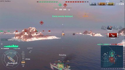 World Of Warship Gameplay #18 CHIKUMA JAPAN Tier I Cruiser