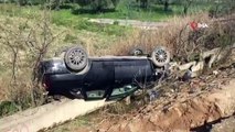 İznik'te Trafik Kazası! Takla Atan Otomobil Tarlaya Uçtu