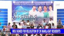 MOU signed for relocation of 2-K Manila Bay residents