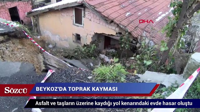 Beykoz’da toprak kayması
