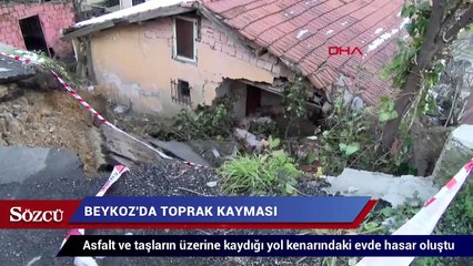 Beykoz’da toprak kayması