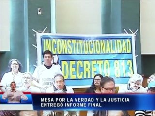 Mesa por la verdad y la justicia entregó informe final sobre anterior gobierno