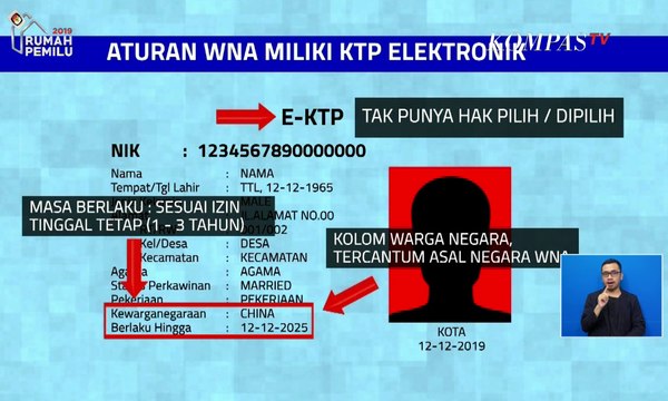 Kemendagri: E-KTP WNA Tak Bisa Digunakan dalam Pemilu