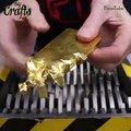 Shredding$14,000 solid gold bar in shredding machine