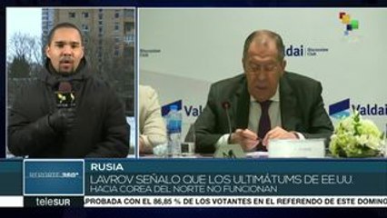 Lavrov señala que ultimátums de EEUU contra Norcorea no funcionan