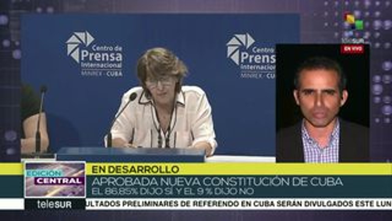 Cubanos ratifican la nueva Carta Magna con 86.85% de los votos