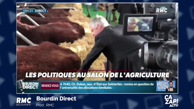 Laurent Wauquiez filmé en train de taper le cul des vaches