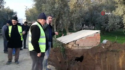 Çevre yolu çalışmasında büz döşenirken tarih ortaya çıktı