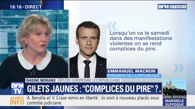 Nadine Morano (LR) sur la gestion de la crise des gilets jaunes par l'État: Ce nouveau monde c'est le chaos