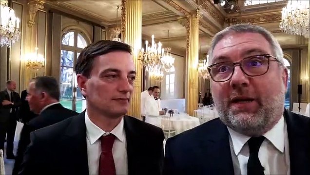 DNA - Commentaires de 2 maires et d'un premier adjoint Alsaciens sortant de leur entrevue avec Emmanuel Macron à l'Elysée, ce mardi 26 février 2019