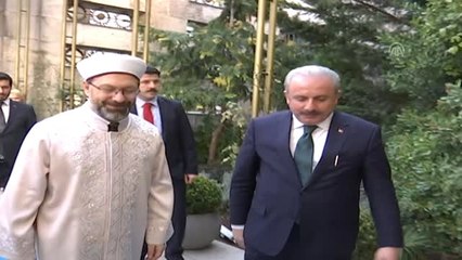 TBMM Başkanı Şentop, Diyanet İşleri Başkanı Erbaş'ı Kabul Etti