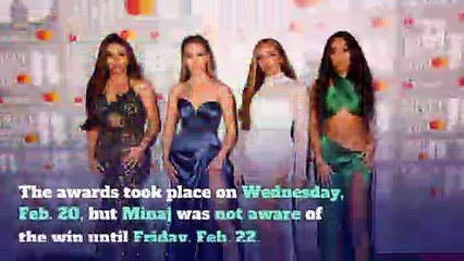 Nicki Minaj Stunned by History-Making Win at Brit Awards