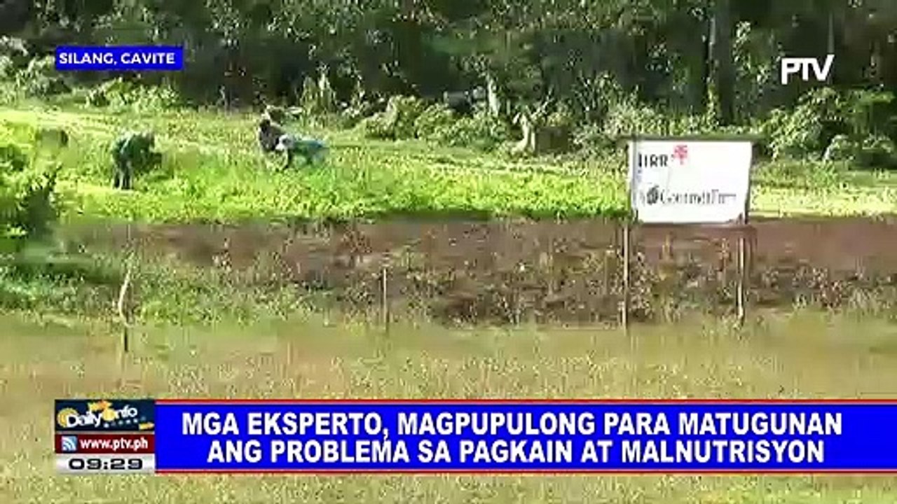 Mga eksperto, magpupulong para matugunan ang problema sa pagkain at malnutrisyon