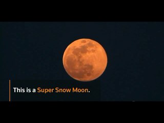 The night sky in Europe was host to a Super Snow Moon