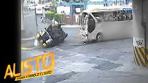 Alisto: Pampasaherong jeep, tumagilid nang masalpok ng bus!