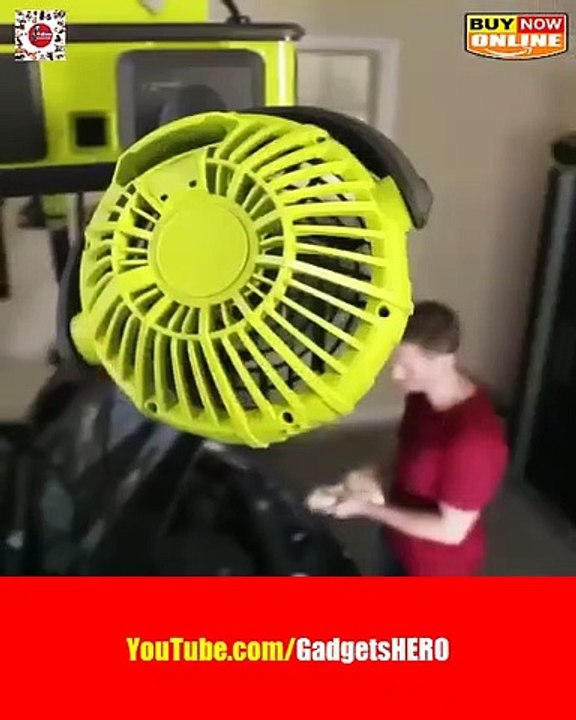 This garage opener can hold a fan
