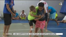 Une matinée judo pour des enfants et des adultes handicapés.