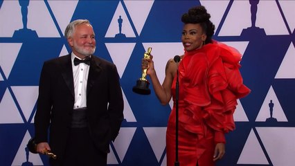 Hannah Beachler and Jay Hart in the Oscars 2019 Press Room