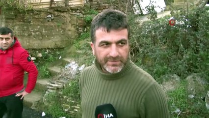 Beykoz’da Evin Üzerine Çöken Yol Havadan Görüntülendi