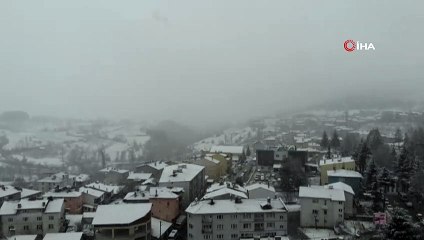 Beyaza bürünen Keles havadan görüntülendi