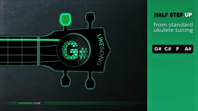 Half Step Up ukulele tuning - Ukulele tuner online