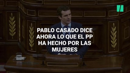Casado ahora dice que el PP 'ha hecho' todas estas cosas por las mujeres