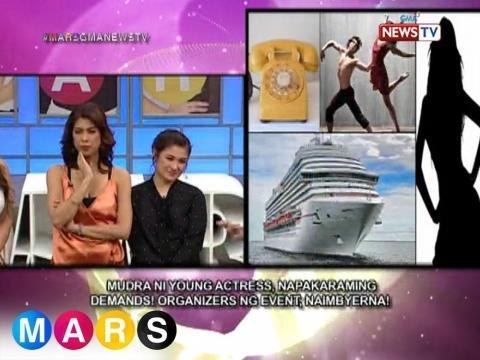 Mars: Mudra ng isang young actress um-attitude, event organizers imbyerna.| Mars Mashadow
