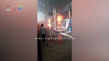 لحظة اندلاع النيران فى محطة مصر .. مشاهد مروعة