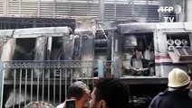 Fiery crash 'kills 20' at Cairo train station