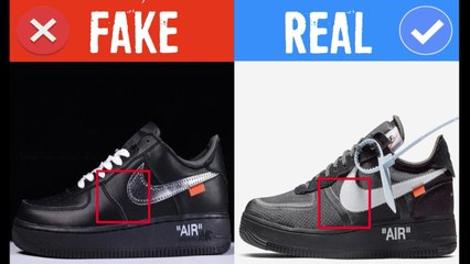 kighul beslag greb Off White x Nike Air Force 1 Low Black REAL VS FAKE Detailed Look!!! -  video Dailymotion