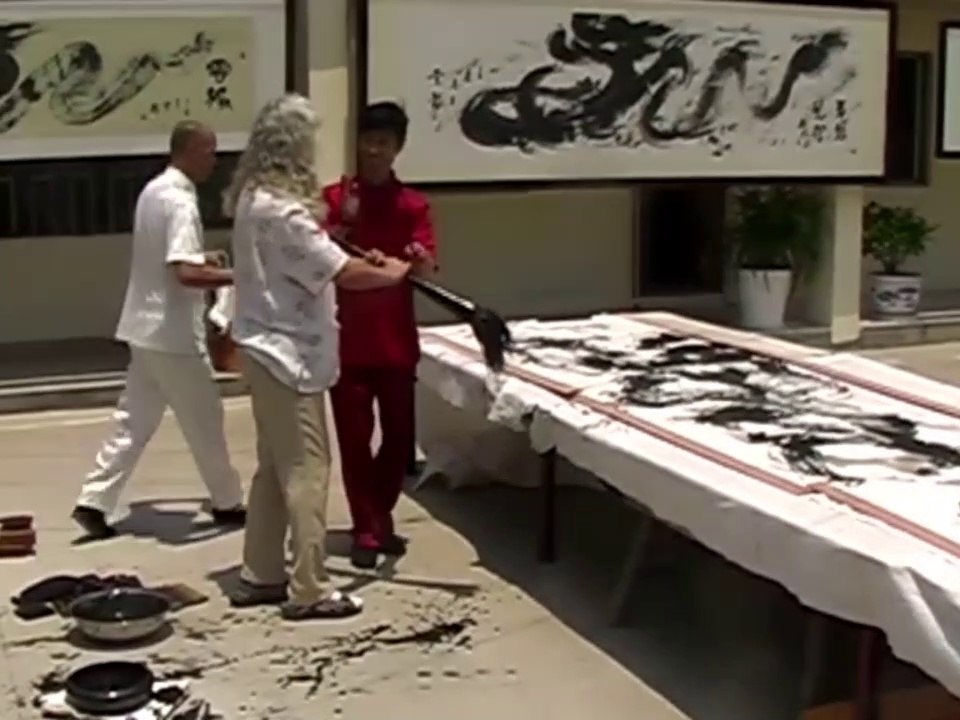 Painting performance in Suzhou, China