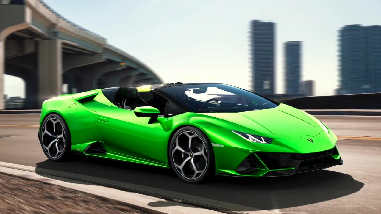 Automobili Lamborghini stellt auf dem Genfer Autosalon 2019 den Huracán EVO Spyder vor