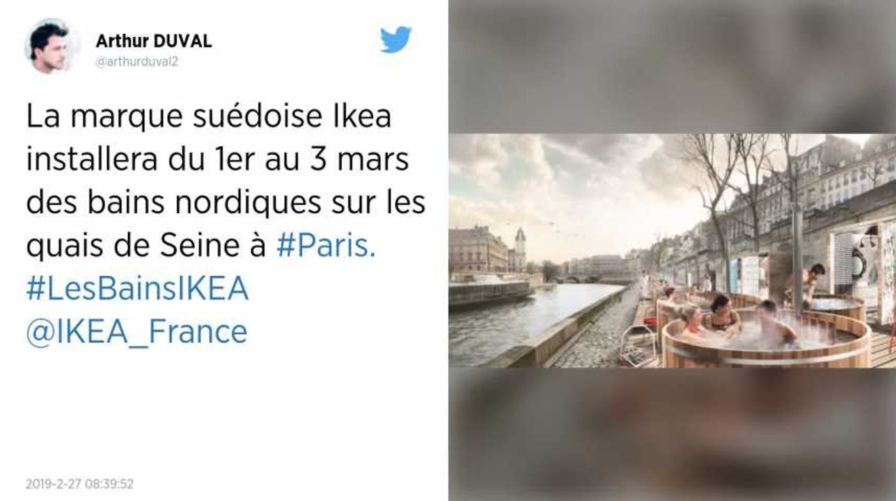 Paris. Des bains chauds installés par Ikea sur les quais de Seine font polémique